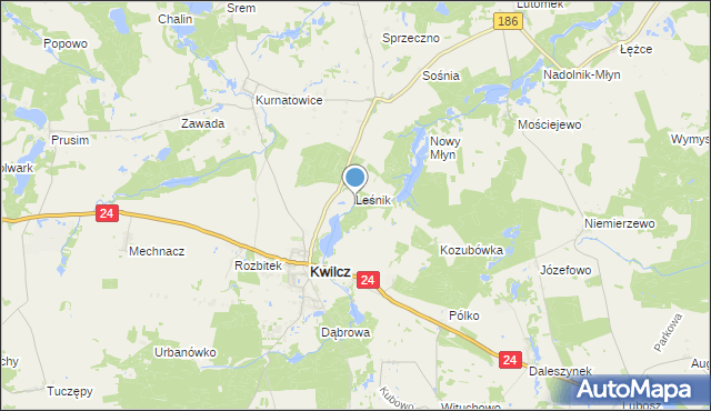 mapa Leśniczówka Stary Młyn, Leśniczówka Stary Młyn na mapie Targeo